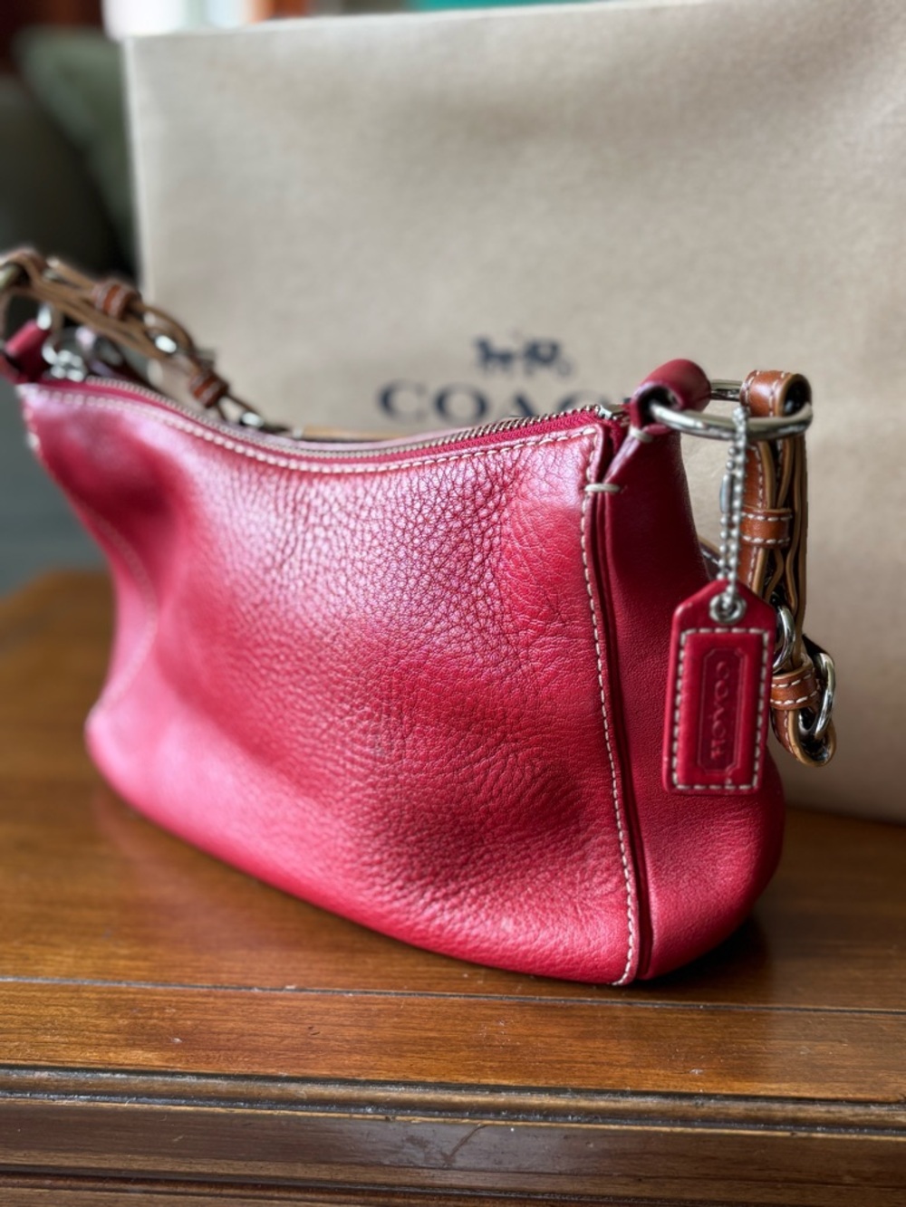 Vintage Coach Chelsea red leather bag - Picture 4 of 6